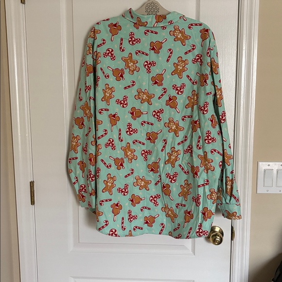 Disney Parks Mint Gingerbread  CandyCane Holiday Christmas Mickey Pajama  Set - Picture 7 of 10